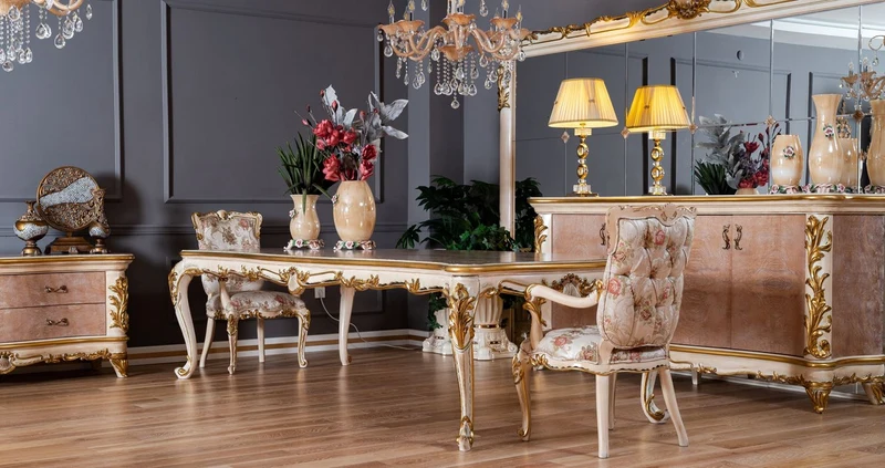 Casa Padrino Luxus Barock Kommode Beige / Weiß / Gold - Prunkvoller Massivholz Schrank mit 2 Schubladen - Barock Möbel