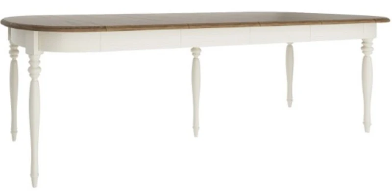 Casa Padrino Luxus Jugendstil Esstisch Braun / Cremefarben 90-290 x 113 x H. 77,5 cm - Ausziehbarer Massivholz Esszimmertisch - Barock & Jugendstil Esszimmer Möbel