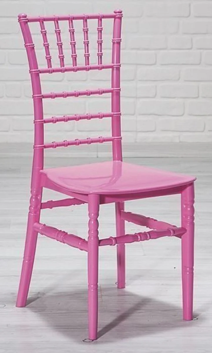 Casa Padrino Designer Acryl Stuhl Set Rosa 40 x 46 x H. 92,5 cm - Esszimmerstühle - Acryl Esszimmer Möbel