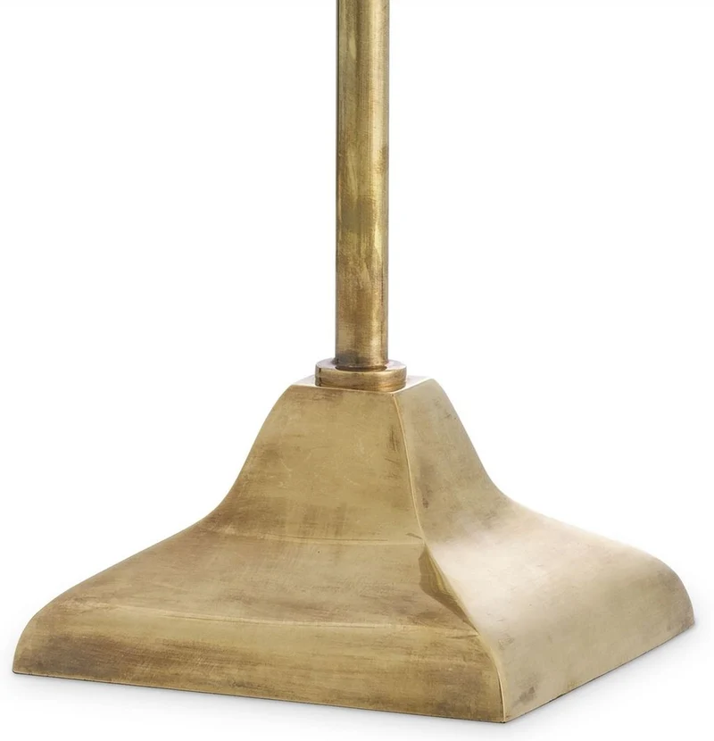 Casa Padrino Luxus Stehleuchte Vintage Messingfarben 18 x H. 102-136 cm - Höhenverstellbare Stehleuchte mit Schwenkarm - Luxus Kollektion
