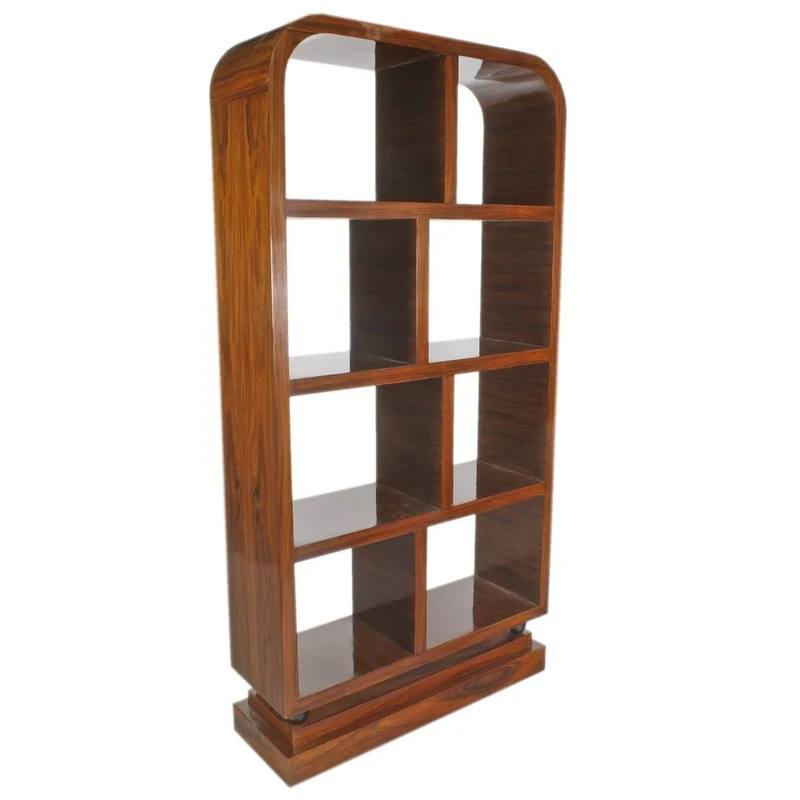 Casa Padrino Art Deco Bücherregal Mahagoni - Artdeco Bücher Schrank Regalsystem Möbel Antik Stil