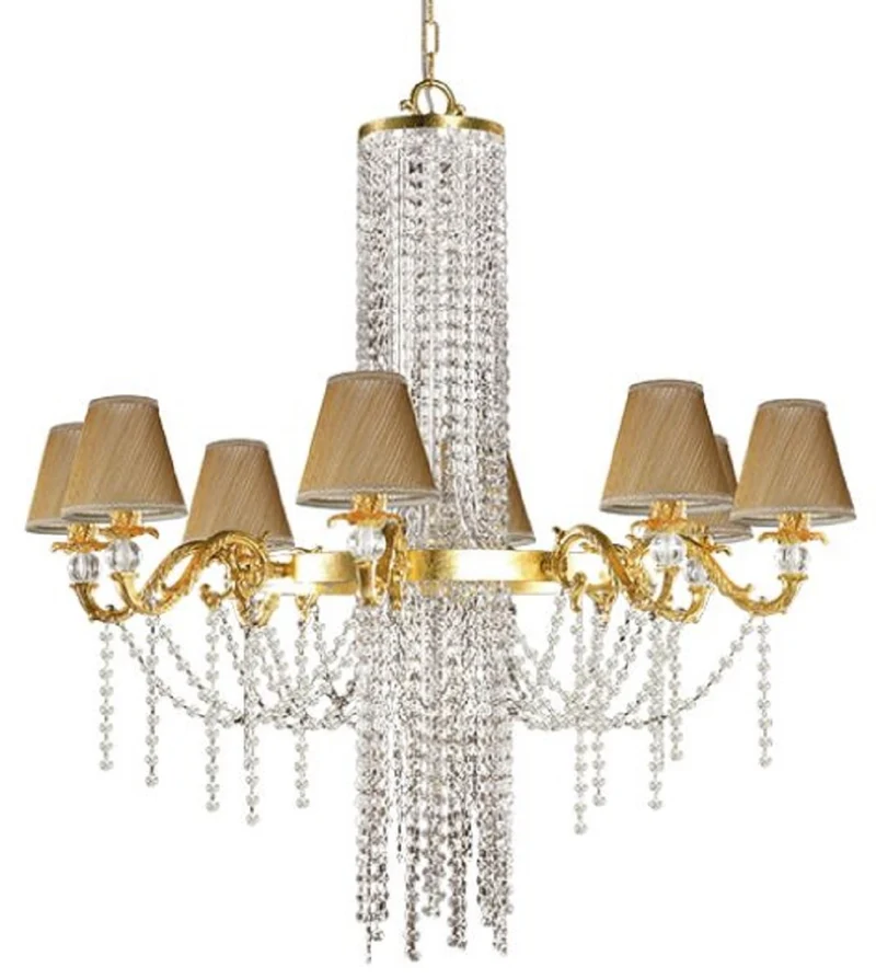 Casa Padrino Luxus Barock Kronleuchter Gold Ø 101 x H. 100 cm - Prunkvoller Lüster mit edlem Swarovski Kristallglas - Barock Möbel - Edel & Prunkvoll