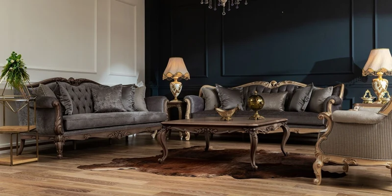 Casa Padrino Luxus Barock Couchtisch Braun - Handgefertigter Massivholz Wohnzimmertisch - Barock Wohnzimmer Möbel
