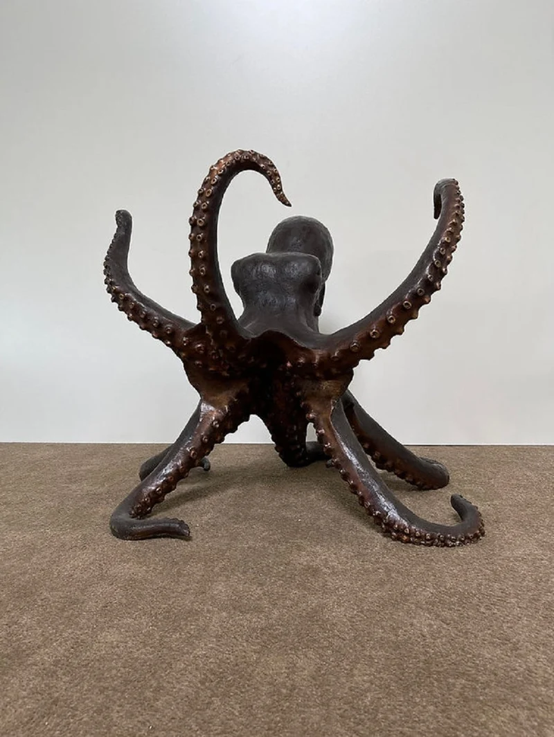 Casa Padrino Luxus Bronze Deko Skulptur Krake 76 x 86 x H. 76 cm - Bronze Dekofigur - Luxus Deko Accessoires