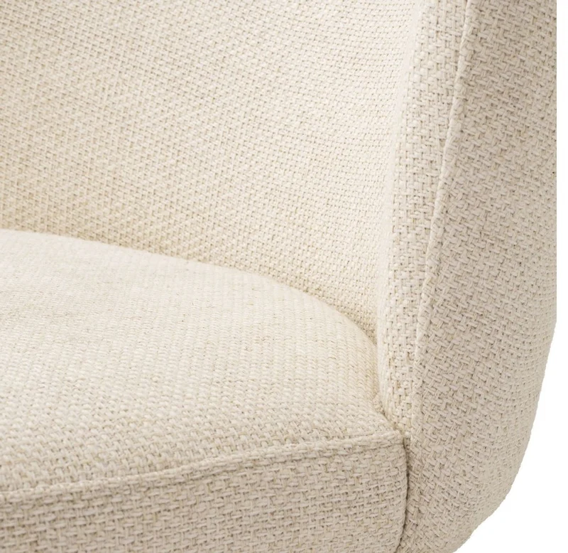 Casa Padrino Luxus Esszimmerstuhl Naturfarben / Schwarz 57 x 69 x H. 81 cm - Gepolsterter Küchenstuhl im Retro Design - Luxus Retro Esszimmer Möbel