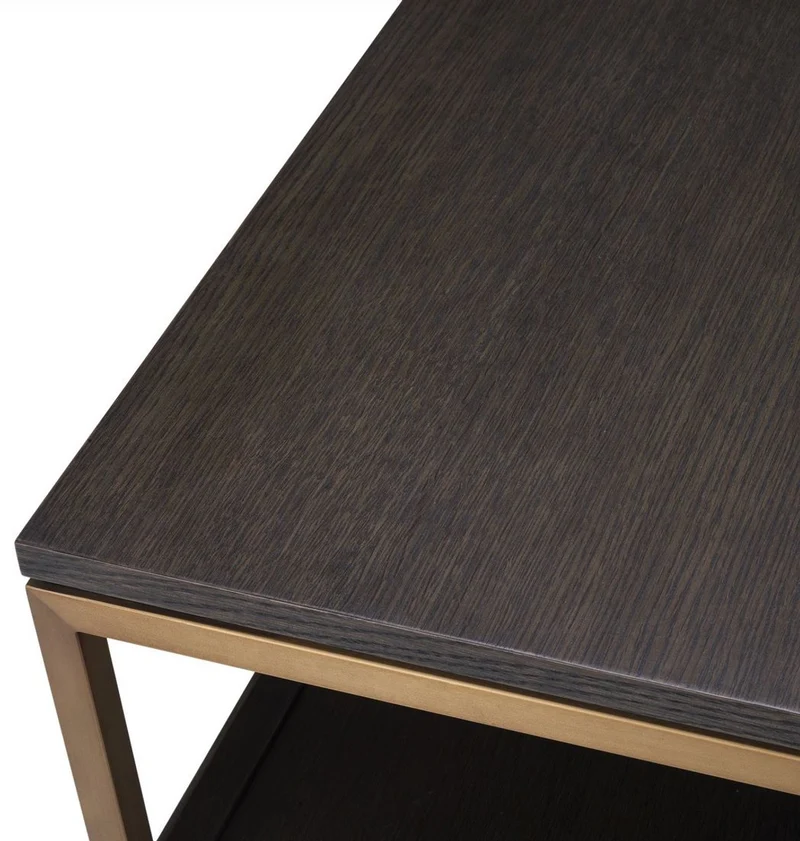 Casa Padrino Luxus TV Schrank Mokka / Messing 180 x 55 x H. 61 cm - Massivholz Sideboard mit 3 Schubladen - Wohnzimmer Möbel - Hotel Möbel - Luxus Kollektion