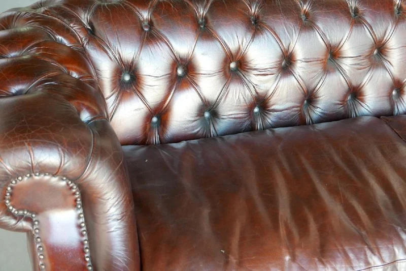 Casa Padrino Luxus Chesterfield Leder Sofa 240 x 100 x H. 80 cm - Verschiedene Farben - Echtleder Wohnzimmer Sofa - Chesterfield Wohnzimmer Möbel