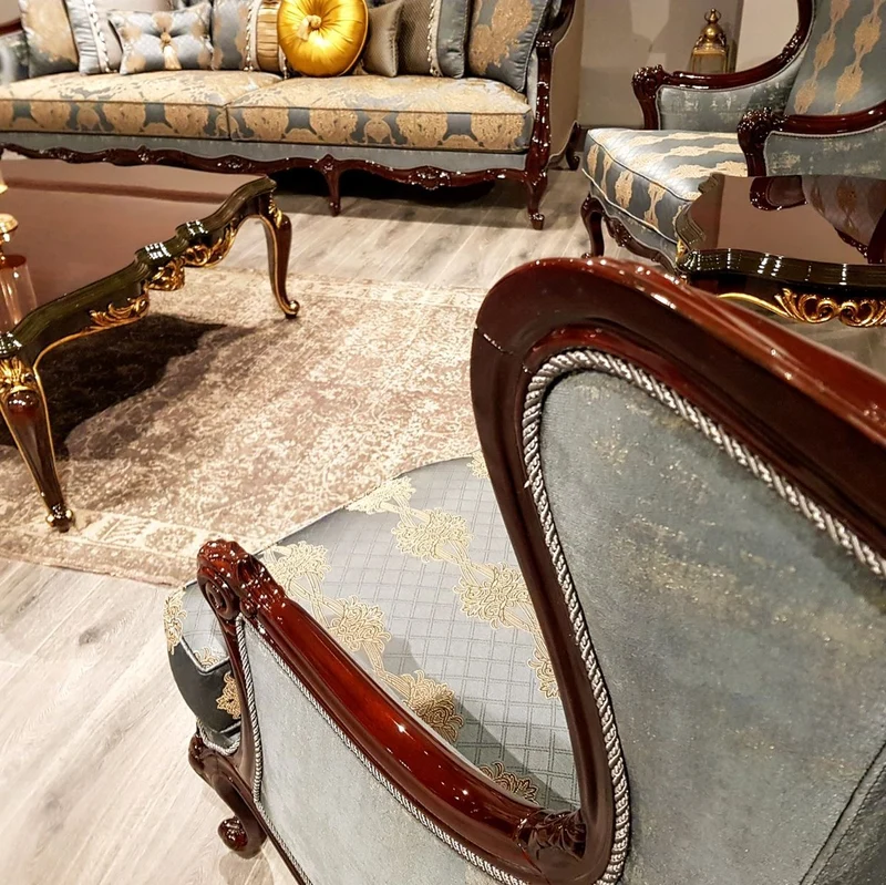 Casa Padrino Luxus Barock Ohrensessel Silber / Beige / Dunkelbraun - Prunkvoller Wohnzimmer Sessel mit elegantem Muster - Barock Möbel