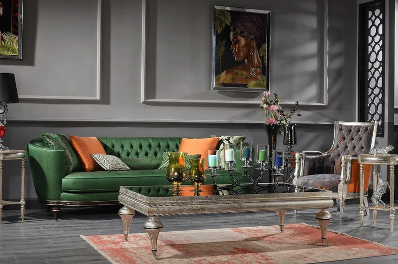 Casa Padrino Luxus Barock Sessel Lila / Orange / Silber - Handgefertigter Wohnzimmer Sessel im Barockstil - Barock Wohnzimmer Möbel