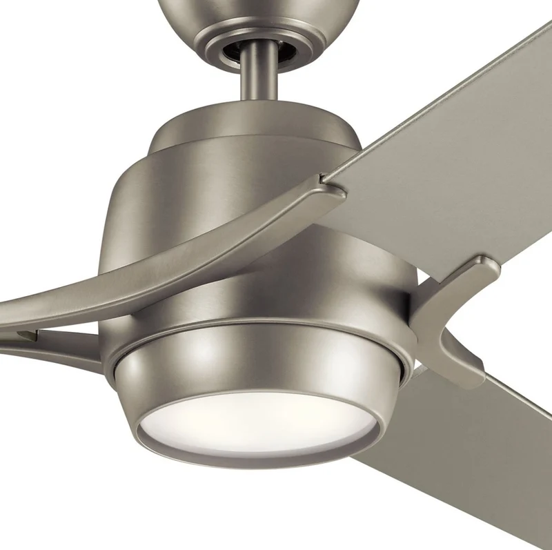 Casa Padrino Luxus Deckenventilator Matt Silber 152 x H. 46 cm - Moderner dimmbarer Ventilator mit LED Beleuchtung und Fernbedienung - Luxus Kollektion