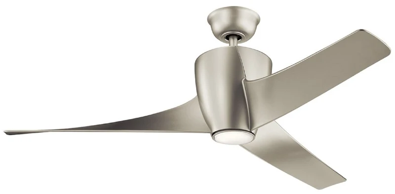 Casa Padrino Luxus Deckenventilator Silber 142 x H. 41 cm - Moderner dimmbarer Ventilator mit LED Beleuchtung und Fernbedienung - Luxus Accessoires