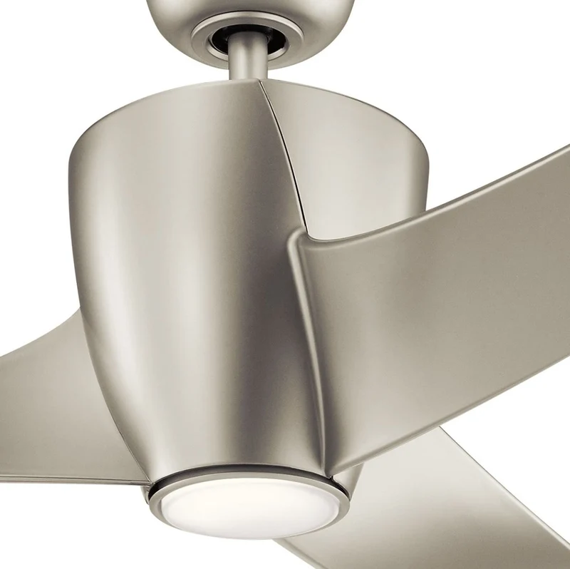 Casa Padrino Luxus Deckenventilator Silber 142 x H. 41 cm - Moderner dimmbarer Ventilator mit LED Beleuchtung und Fernbedienung - Luxus Accessoires