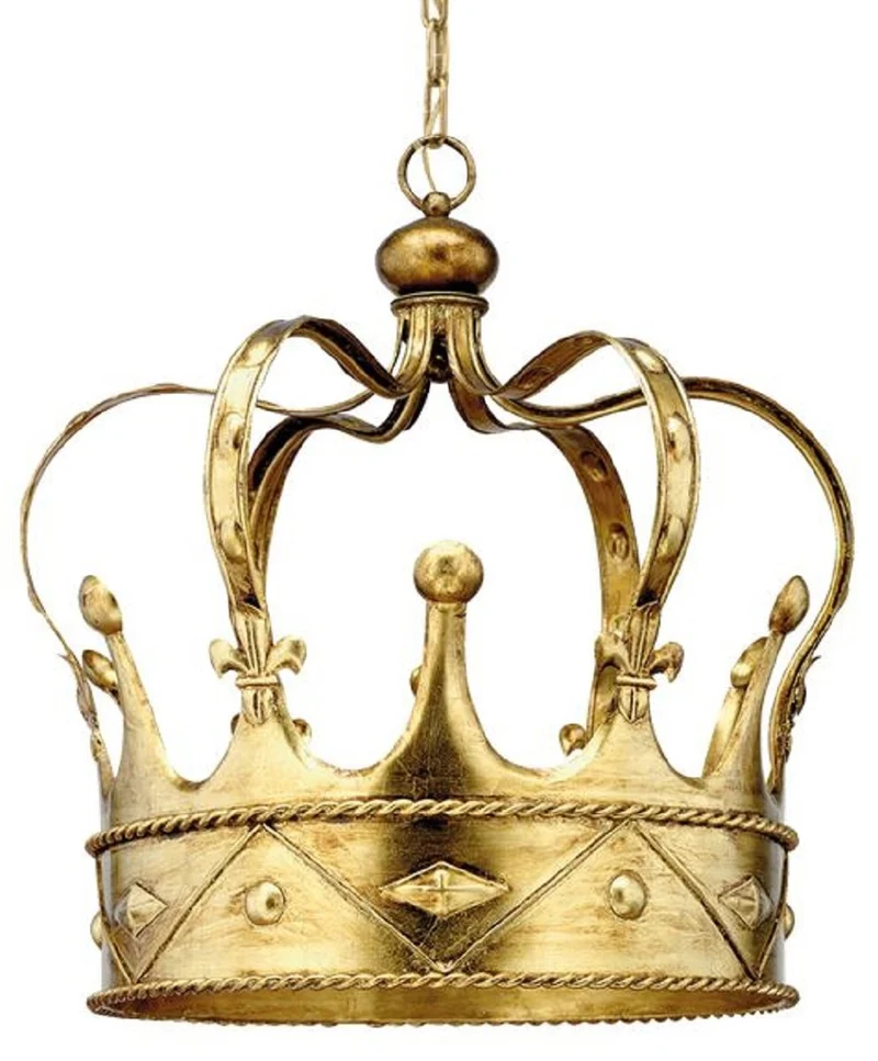 Casa Padrino Luxus Barock LED Kronleuchter Krone Gold Ø 50 x H. 60 cm - Handgefertigter Metall Lüster im Barockstil - Barock LED Leuchten