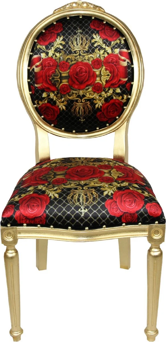 Pompöös by Casa Padrino Barock Luxus Esszimmer Set - Pompööser Barock Esstisch mit Glasplatte und 8 Stühlen designed by Harald Glööckler - Barock Esszimmermöbel