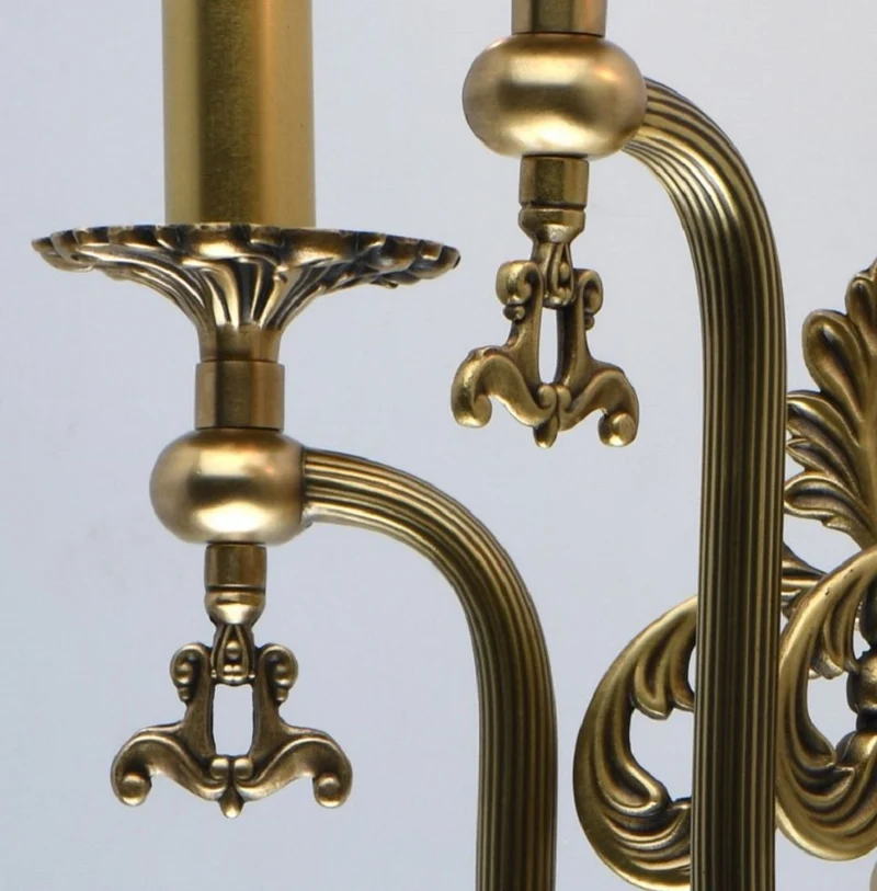 Casa Padrino Luxus Barock Wandleuchte Antik Bronzefarben 39 x 39 x H. 24 cm - Elegante Wohnzimmer Wandlampe im Barockstil - Barock Leuchten