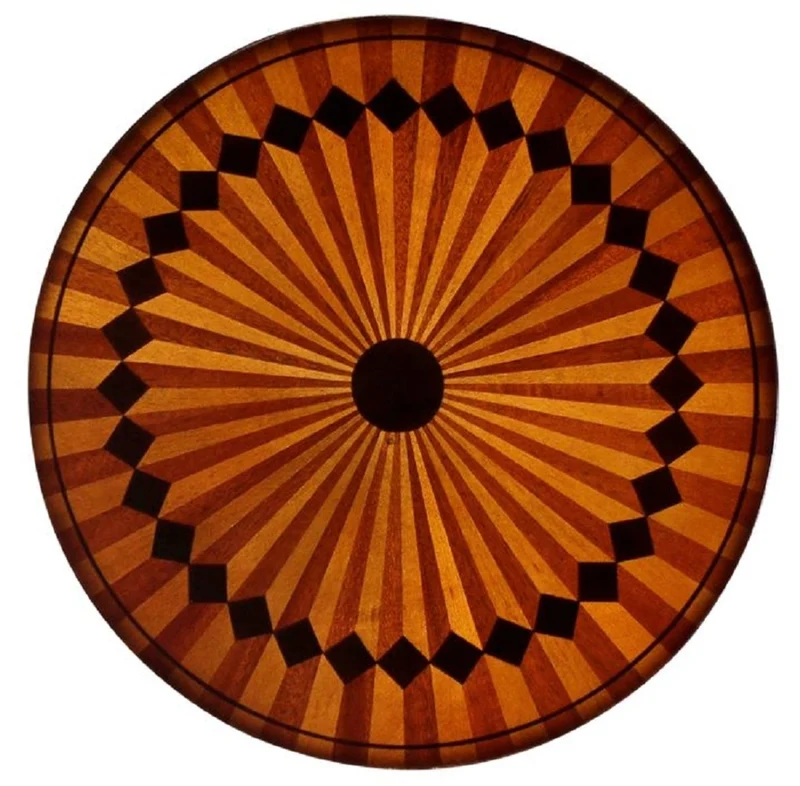 Casa Padrino Luxus Barock Beistelltisch Braun / Gold Ø 40 x H. 65 cm - Runder Mahagoni Tisch im Barockstil - Barock Möbel
