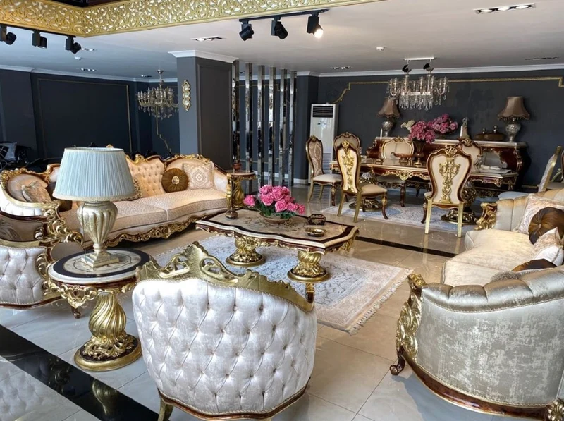 Casa Padrino Luxus Barock Sofa Silber / Braun / Gold - Prunkvolles Barockstil Wohnzimmer Sofa - Barock Möbel