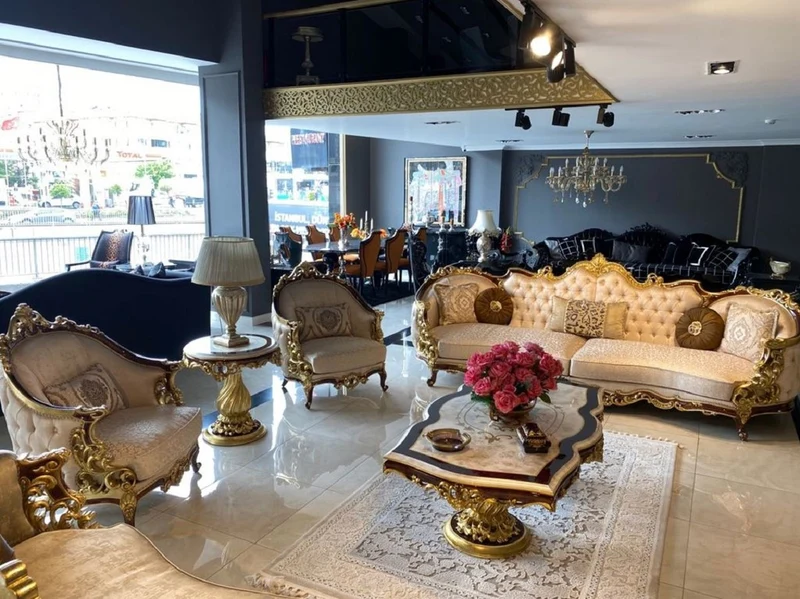 Casa Padrino Luxus Barock Sofa Silber / Braun / Gold - Prunkvolles Barockstil Wohnzimmer Sofa - Barock Möbel