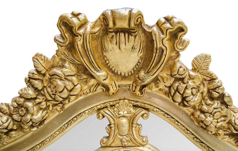 Casa Padrino Barockstil Wandspiegel Gold 108 x H. 200 cm - Edel & Prunkvoll