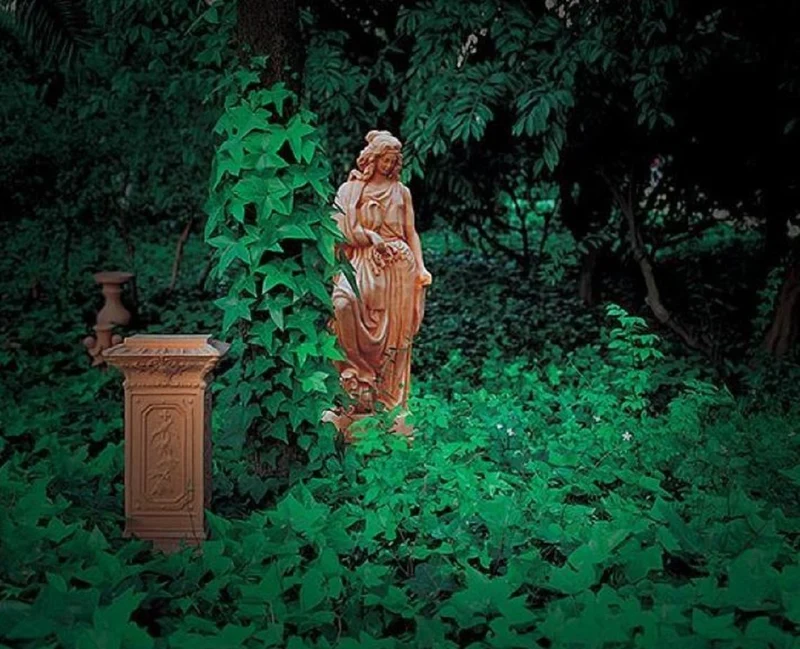 Casa Padrino Luxus Jugendstil Deko Skulptur Dame Beige H. 135 cm - Prunkvolle Keramik Statue - Handgefertigte Deko Figur - Garten & Terrassen Deko Accessoires