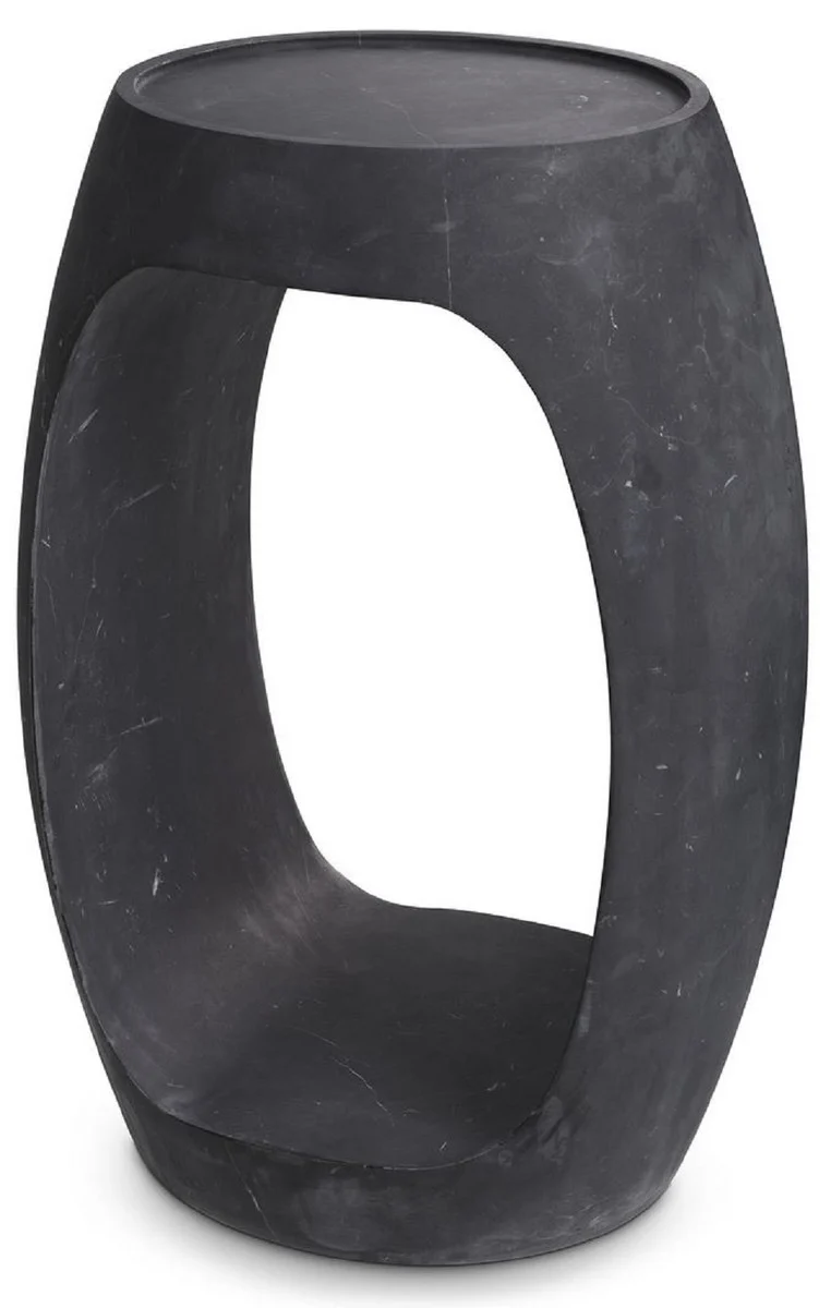 Casa Padrino Luxus Marmor Beistelltisch Schwarz 37 x 29 x H. 55,5 cm - Marmor Möbel - Luxus Qualität