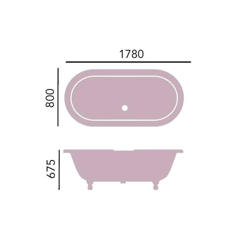 Casa Padrino Luxus Gusseisen Badewanne Hellblau / Weiß 178 cm - Gebogene freistehende Badewanne - Barock & Jugendstil Badezimmer Möbel