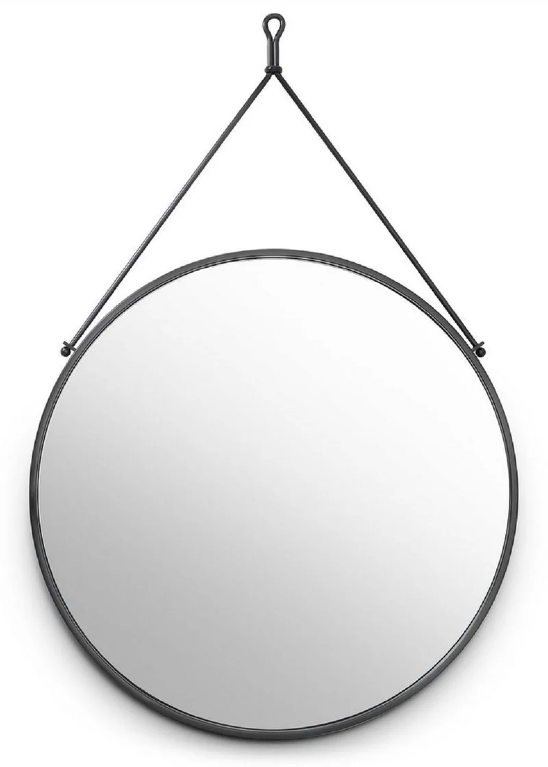 Casa Padrino Luxus Edelstahl Wandspiegel Bronze Ø 65 x 3 x H. 97 cm - Garderoben Spiegel - Wohnzimmer Spiegel - Schlafzimmer Spiegel - Luxus Kollektion