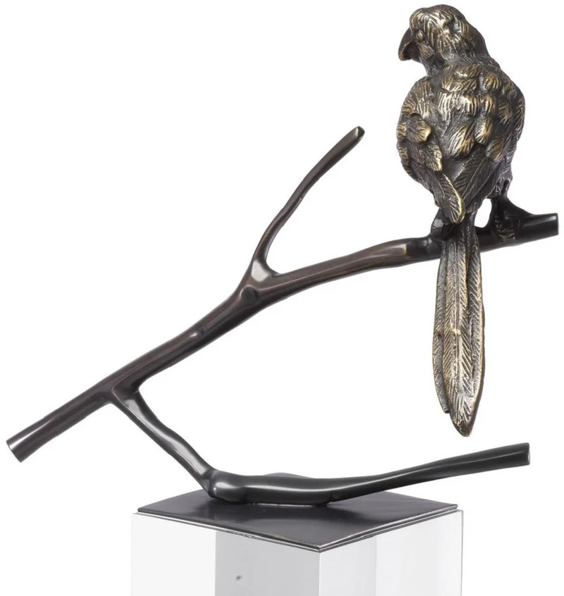 Casa Padrino Luxus Deko Objekte 2er Set Bronzefarben - Büro Deko - Schreibtisch Deko - Wohnzimmer Deko - Luxus Kollektion