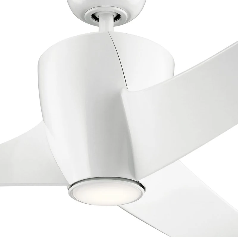 Casa Padrino Luxus Deckenventilator Weiß 142 x H. 41 cm - Moderner dimmbarer Ventilator mit LED Beleuchtung und Fernbedienung - Luxus Accessoires