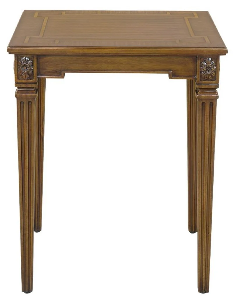 Casa Padrino Luxus Barock Beistelltisch Braun 48 x 44 x H. 62 cm - Edler Mahagoni Tisch im Barockstil - Barock Mahagoni Möbel