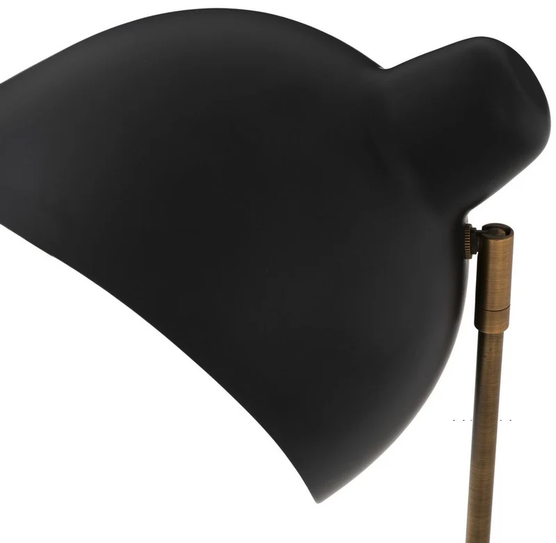 Casa Padrino Luxus Stehleuchte Antik Messingfarben / Schwarz 87 x 87 x H. 180 cm - Elegante Dreibein Stehlampe im 50er Jahre Stil - Luxus Kollektion