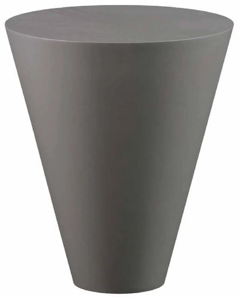 Casa Padrino Luxus Gartentisch Matt Grau Ø 51 x H. 60 cm - Runder Wetterbeständiger Beistelltisch - Garten Terrassen Tisch Möbel - Luxus Kollektion