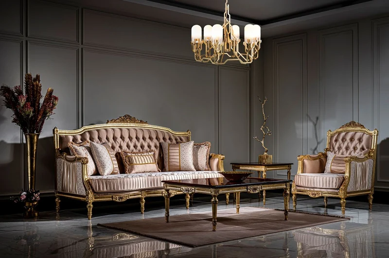 Casa Padrino Luxus Barock Couchtisch Schwarz / Gold - Handgefertigter Massivholz Wohnzimmertisch im Barockstil - Edle Barock Wohnzimmer Möbel