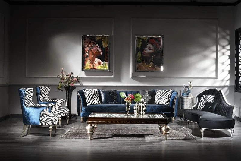 Casa Padrino Luxus Barock Sofa Grau / Antik Silber - Handgefertigtes Wohnzimmer Sofa im Barockstil - Edle Barock Wohnzimmer Möbel