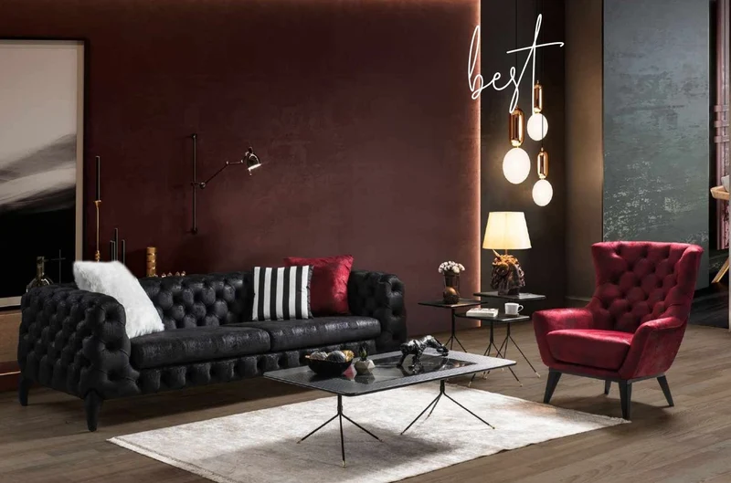 Casa Padrino Luxus Chesterfield Sofa Schwarz 235 x 98 x H. 72 cm - Wohnzimmer Sofa - Chesterfield Wohnzimmer Möbel
