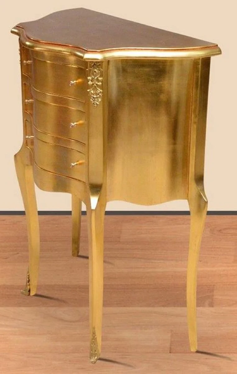 Casa Padrino Barock Kommode mit 3 Schubladen Gold - Möbel