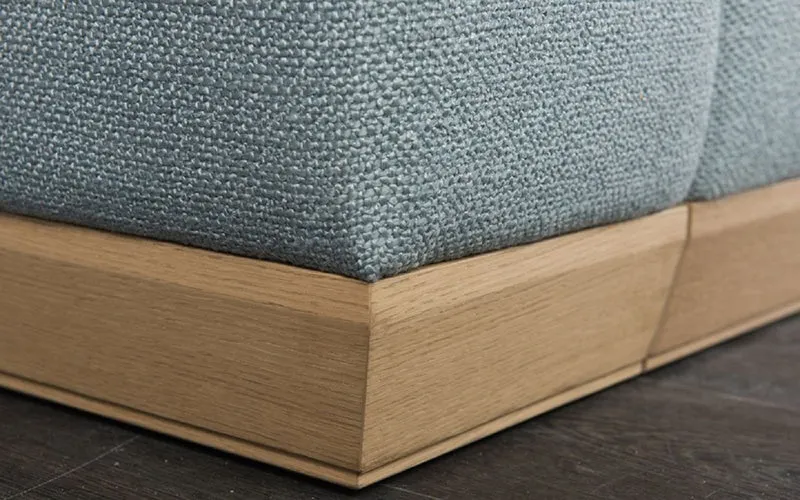 Casa Padrino Wohnzimmer Sessel Hellblau / Naturfarben 105 x 100 x H. 80 cm - Moderne Wohnzimmer Möbel