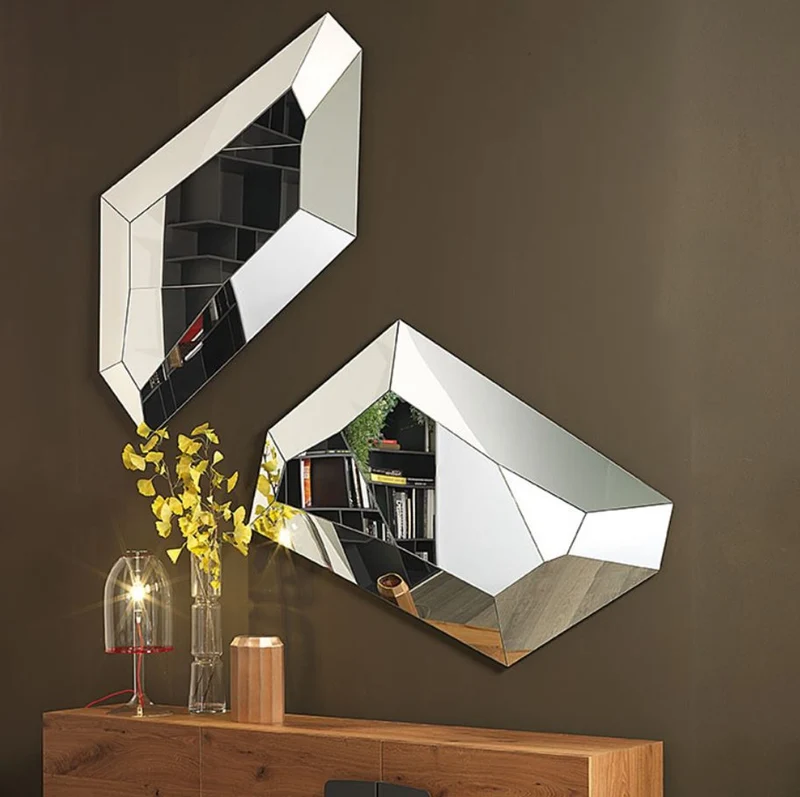 Casa Padrino Luxus Spiegel 100 x 6 x H. 160 cm - Edler Wandspiegel mit verspiegeltem Rand - Luxus Möbel