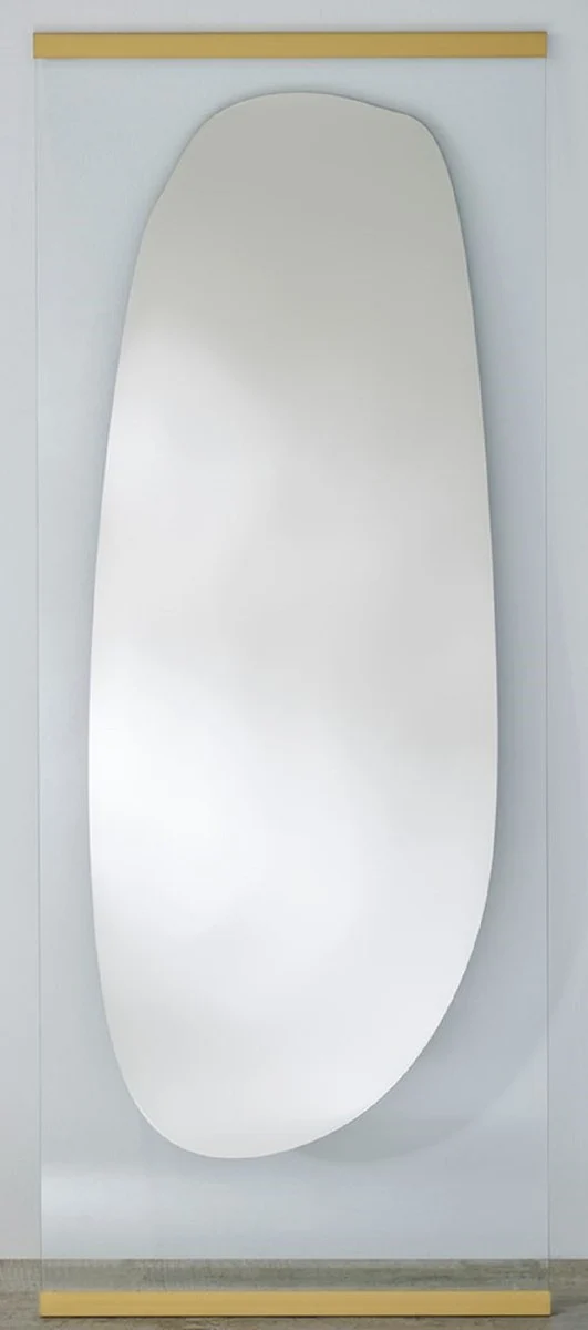 Casa Padrino Designer Spiegel Gold 71 x H. 178 cm - Eleganter Wandspiegel - Luxus Kollektion