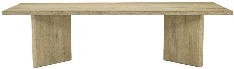 Casa Padrino Luxus Massivholz Esstisch Naturfarben 280 x 110,5 x H. 76 cm - Rechteckiger Eichenholz Küchentisch - Luxus Massivholz Esszimmer Möbel