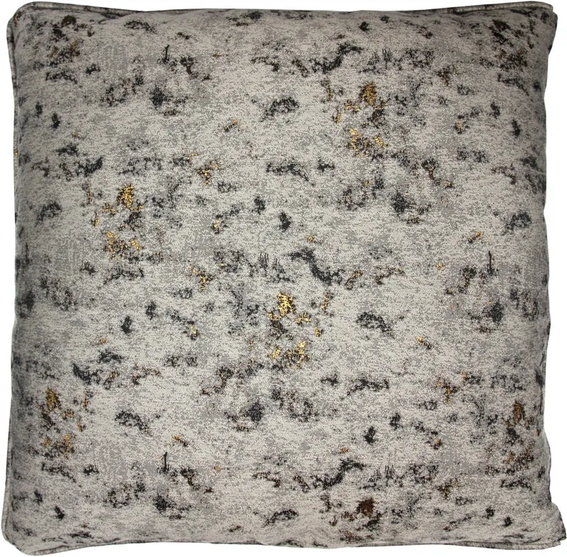 Casa Padrino Luxus Hotel Kissen Silber-Grau / Schwarz / Gold 50 x H. 50 cm - Hotel Kollektion