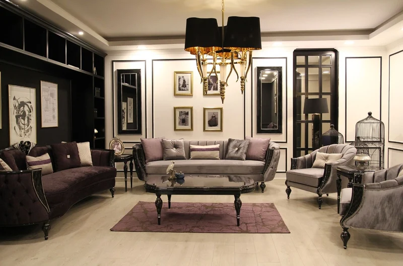 Casa Padrino Luxus Barock Couchtisch Grau / Schwarz / Silber 140 x 85 x H. 50 cm - Edler Massivholz Wohnzimmertisch mit Glasplatte - Barockstil Wohnzimmer Möbel