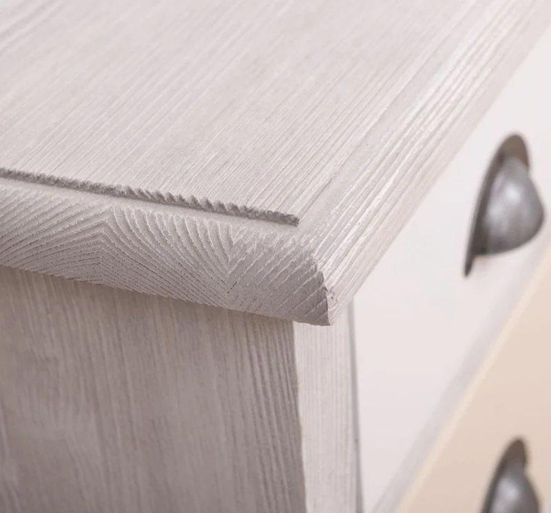 Casa Padrino Landhausstil Kommode Hellgrau / Mehrfarbig 90 x 35 x H. 97 cm - Massivholz Schrank mit 13 Schubladen - Landhausstil Möbel