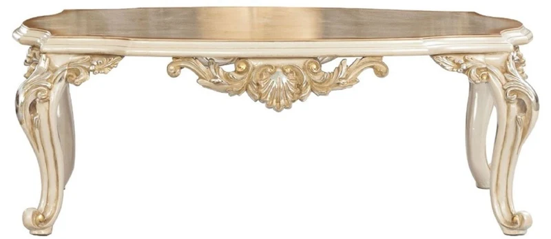Casa Padrino Luxus Barock Wohnzimmer Set Grau / Braun / Weiß / Gold / Silber - 2 Sofas & 2 Sessel & 1 Couchtisch - Handgefertigte Barock Wohnzimmer Möbel - Edel & Prunkvoll