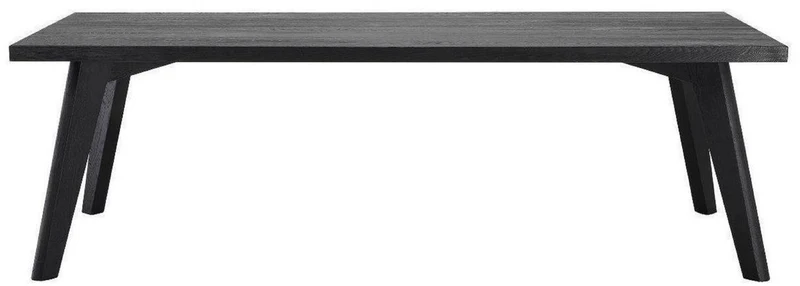 Casa Padrino Luxus Massivholz Esstisch Schwarz 240 x 100 x H. 76 cm - Rechteckiger Eichenholz Küchentisch - Luxus Massivholz Esszimmer Möbel