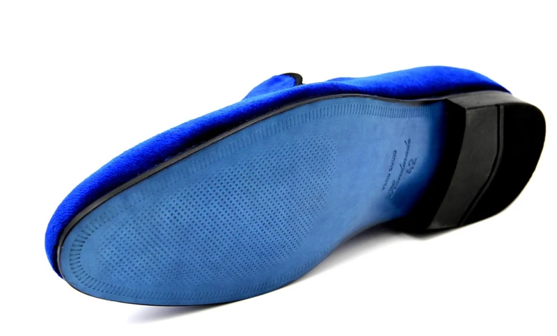 Pompöös by Casa Padrino Luxus Samt Slipper Krone Royalblau / Gold - Verschiedene Schuhgrößen - designed by Harald Glööckler