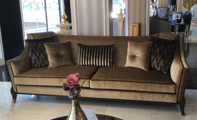 Casa Padrino Luxus Barock Sofa Gold / Schwarz 250 x 90 x H. 100 cm - Wohnzimmer Sofa im Barockstil - Barock Möbel - Edel & Prunkvoll
