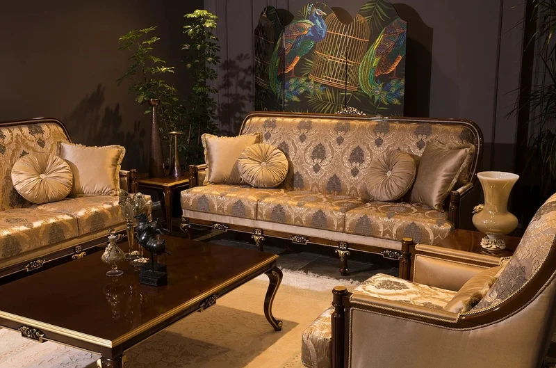 Casa Padrino Luxus Barock Sessel Grau / Braun / Gold 83 x 80 x H. 110 cm - Wohnzimmer Sessel mit elegantem Muster und dekorativem Kissen - Edle Wohnzimmer Möbel im Barockstil