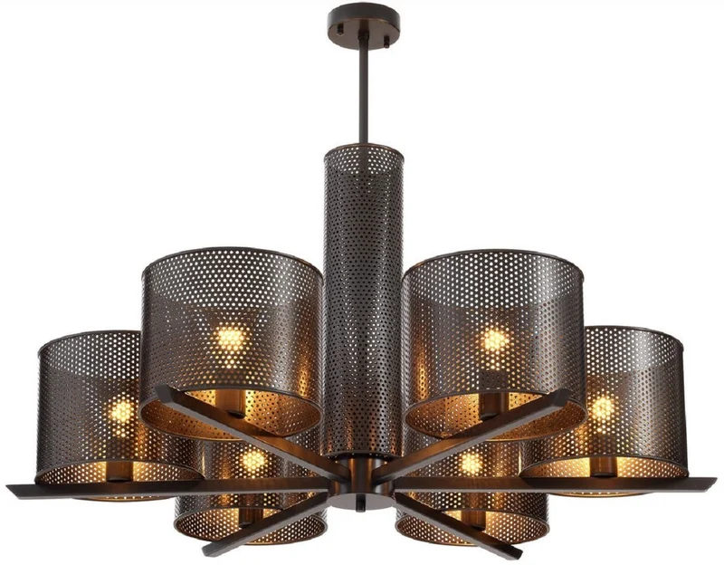 Casa Padrino Luxus Kronleuchter Bronze Ø 109 x H. 55,5 cm - Moderner Metall Kronleuchter - Luxus Kollektion