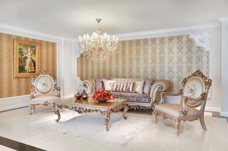 Casa Padrino Luxus Barock Couchtisch Beige / Kupferfarben 133 x 92 x H. 45 cm - Prunkvoller Massivholz Wohnzimmertisch mit edlen Verzierungen - Barock Wohnzimmer Möbel